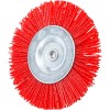 Csapos csiszoló 100 mm - Nylon műanyag piros kefe - BGS