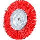 Csapos csiszoló 100 mm - Nylon műanyag piros kefe - BGS