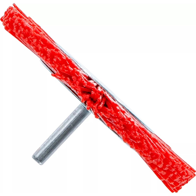 Csapos csiszoló 100 mm - Nylon műanyag piros kefe - BGS