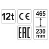 YATO YT-17005 hidraulikus palackemelő 12 t, 230–465 mm emelési magasság YATO YT-17005 hidraulikus palackemelő 12 t, 230–465 mm emelési magasság