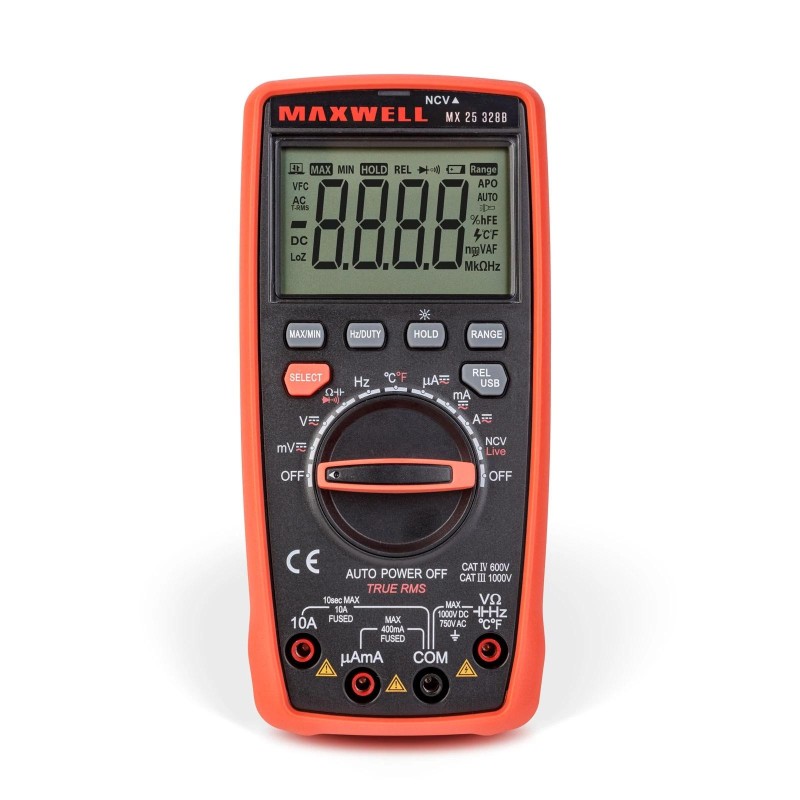 Multiméter, digitális DC 1000V / AC 750V 5 in1 USB-s - Maxwell Multiméter, digitális DC 1000V / AC 750V 5 in1 USB-s - Maxwell