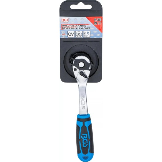 Crowa racsnis kulcs 1/4'' 90 fogú, irányváltós - BGS