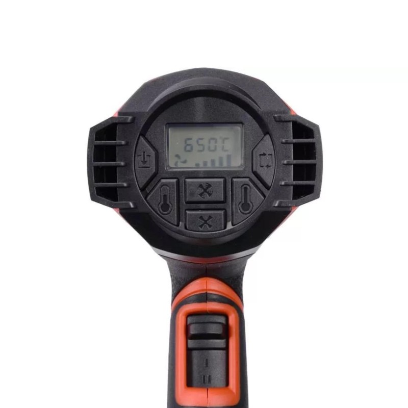 Hőlégfúvó digitális, 2 fokozat 1600W, 500 l/perc, 50-650°C - Yato