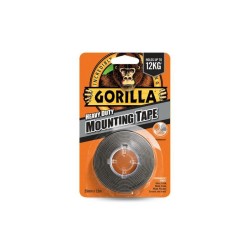GORILLA Kétoldalas ragasztószalag kültéri fekete 25,4 mm x 1,52 m GORILLA Kétoldalas ragasztószalag kültéri fekete 25,4 mm x 1,52 m