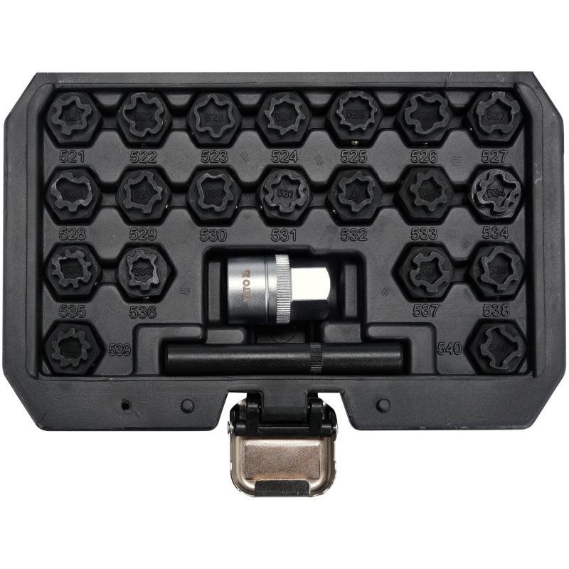 YATO YT-060305 VW kerékőr csavar leszedő készlet – 22 részes