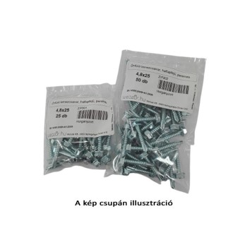 Önfúró lemezcsavar DIN 7504/K hatlapfejű peremes 6,3x38 (50 db) Önfúró lemezcsavar DIN 7504/K hatlapfejű peremes 6,3x38 (50 db)