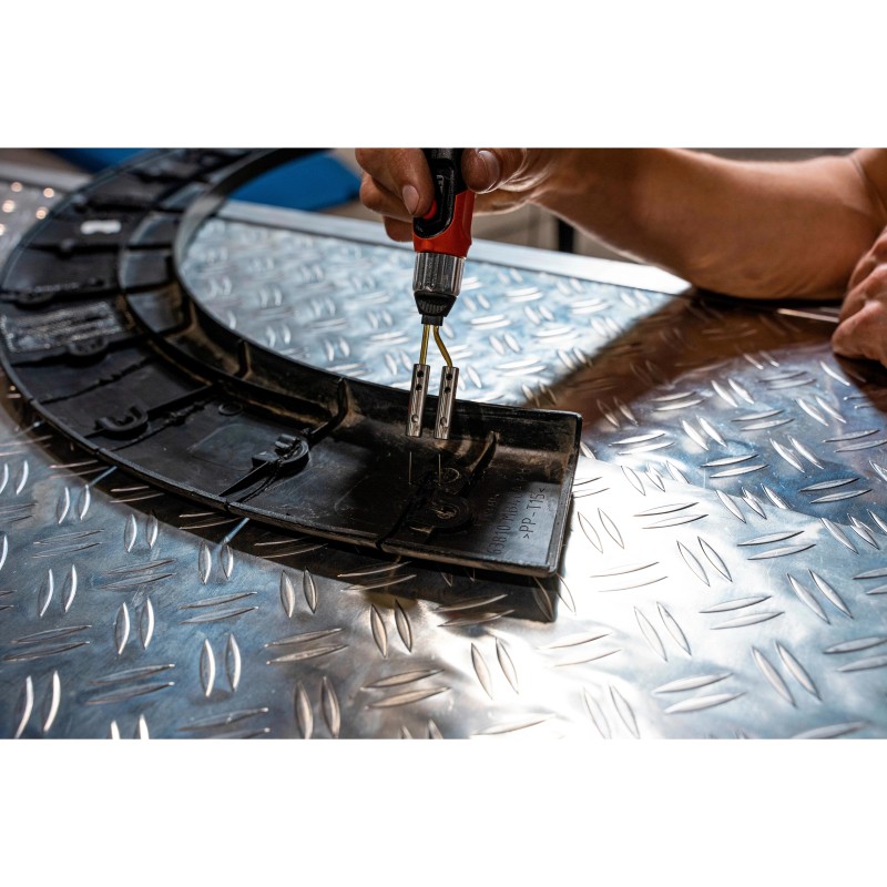 Műanyag hegesztő és műanyag elem tűzőgép készlet 2in1 -akkus - Hubitools (HU31031)