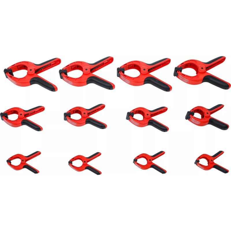 Gyorsszorító, kézi készlet max. 35 - 40 - 70 mm-es pofa nyitás - 12 db