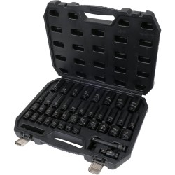 Légkulcsfej készlet 1/2'' 40 db   9-30 mm rövid-hosszú YATO (YT-10555)