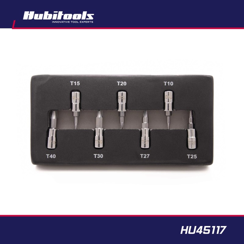 Csavarkiszedő készlet 7 db-os - sérült BKNY Torx csavarokhoz 1/4'' T10-T40 Csavarkiszedő készlet 7 db-os - sérült BKNY Torx csavarokhoz 1/4'' T10-T40