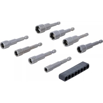 Csavarbehajtó hatlap csavarra, bit befogással készlet6-13 mm /  65mm - BGS