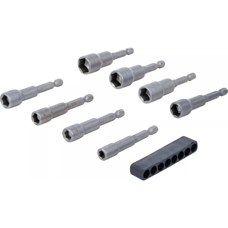 Csavarbehajtó hatlap csavarra, bit befogással készlet6-13 mm /  65mm - BGS