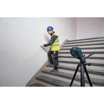 BOSCH Keresztvonalas lézer (zöld) GLL 20-22 G védőtáskában + BT 150 Állvány + lézer céltábla IP65