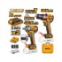 INGCO CKLI20275E 20V akkus szerszámkészlet 5 géppel, 2 akkumulátorral és töltővel