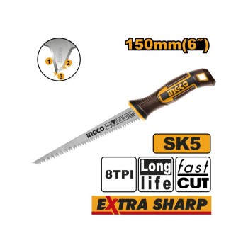 INGCO HWBSW1506 150 mm-es gipszkarton fűrész T8 fogosztással