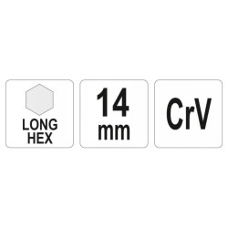 YATO YT-05444 14 mm-es hosszú imbuszkulcs CrV acélból