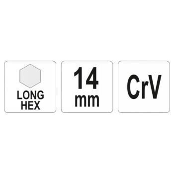 YATO YT-05444 14 mm-es hosszú imbuszkulcs CrV acélból