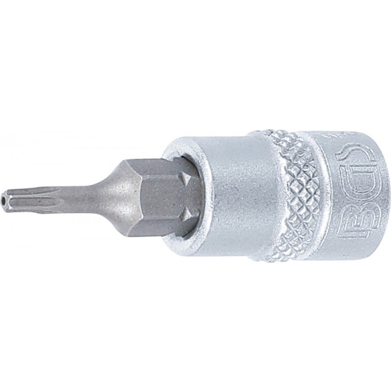 Behajtófej , 6,3 mm (1/4') , T-profil (Torx) T8 furattal (BGS-2356) Behajtófej , 6,3 mm (1/4') , T-profil (Torx) T8 furattal (BGS-2356)