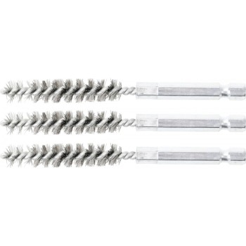 Acél kefe , 10 mm , 1/4' befogás , 3 részes. (BGS-3078-10-S)