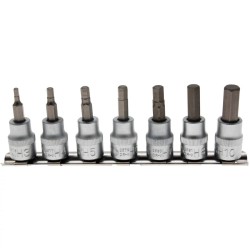 Behajtófej-készlet , 10 mm (3/8') , Belső hatszögletű , 7 darabos (BGS-5107)