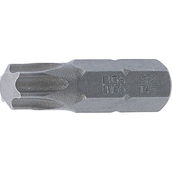 Behajtófej , Külső hatszögletű 8 mm (5/16') , T-profil (Torx) T45 (BGS-8165)