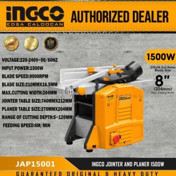INGCO JAP15001 1500 W fa gyalugép, 204 mm munkaszélesség