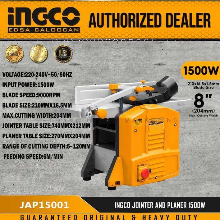 INGCO JAP15001 1500 W fa gyalugép, 204 mm munkaszélesség
