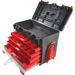 Kennedy KEN5931500K műanyag szerszámos láda – 4 fiókos, lakattal zárható