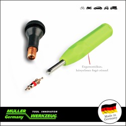 Szelep be- és kiszerelő - egykezes - megtartja a szelepet (MLR-437 001) Szelep be- és kiszerelő - egykezes - megtartja a szelepet (MLR-437 001)