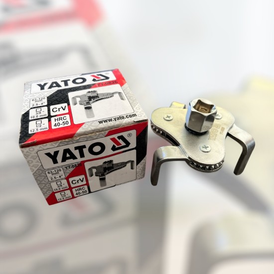 YATO YT-0826 olajszűrő leszedő – 3 körmös, 63‑120 mm, CrV acél