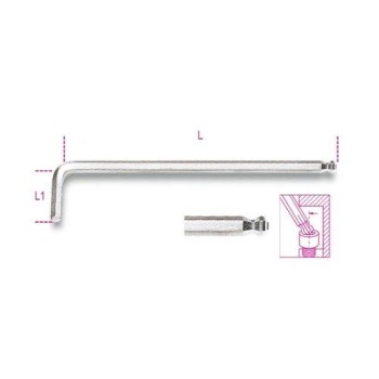 96LBP 10Hajlított gömbfejű imbuszkulcs extra hosszú kivitel