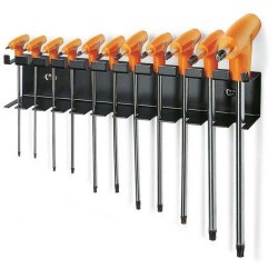97TTX/SP11 11 részes T-szárú Torx®-imbuszkulcs markolattal szerszám készlet tartóval 97TTX/SP11 11 részes T-szárú Torx®-imbuszkulcs markolattal szerszám készlet tartóval
