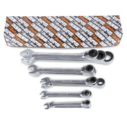 142/S 17 darabos csillag-villáskulcs készlet irányváltó racsnival  142/S 17 darabos csillag-villáskulcs készlet irányváltó racsnival