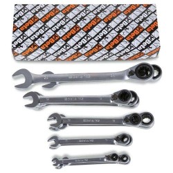 142/S 15 részes csillag-villáskulcs irányváltós racsnival szerszám készlet  142/S 15 részes csillag-villáskulcs irányváltós racsnival szerszám készlet