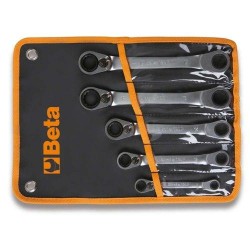 195P/B5 5 részes racsnis 15°-ban hajlított csillagkulcs szerszám készlet műanyag dobozban 195P/B5 5 részes racsnis 15°-ban hajlított csillagkulcs szerszám készlet műanyag dobozban