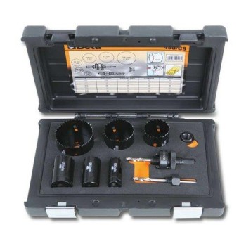 450/C9 Koronafúró készlet villanyszerelőknek, ütésálló műanyag dobozban