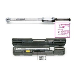 678/C100 kioldó nyomatékkulcs egyszerű racsnival jobb oldali és bal oldali meghúzásokhoz meghúzási pontosság ± 4% fémdobozban 678/C100 kioldó nyomatékkulcs egyszerű racsnival jobb oldali és bal oldali meghúzásokhoz meghúzási pontosság ± 4% fémdobozban