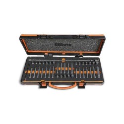 867/C38 38 RIBE® betétből álló készlet 10 mm hatlapfejű csatlakozóval és 1 csuklós T betéttartóval lágy hőformázott tálcán és lemezdobozban 867/C38 38 RIBE® betétből álló készlet 10 mm hatlapfejű csatlakozóval és 1 csuklós T betéttartóval lágy hőformázott tálcán és lemezdobozban
