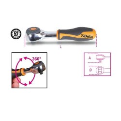 900/58  Irányváltós racsni 1/4'' 52 fogú 900/58  Irányváltós racsni 1/4'' 52 fogú