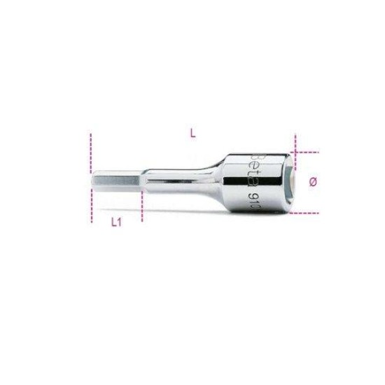 910ME 4 3/8”-os imbusz-dugókulcs, krómozott