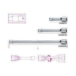 910AN/75 3/8”-os gömbvégű toldó 910AN/75 3/8”-os gömbvégű toldó