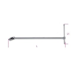 910/40 3/8”-os csuklós T-hajtószár, krómozott 910/40 3/8”-os csuklós T-hajtószár, krómozott