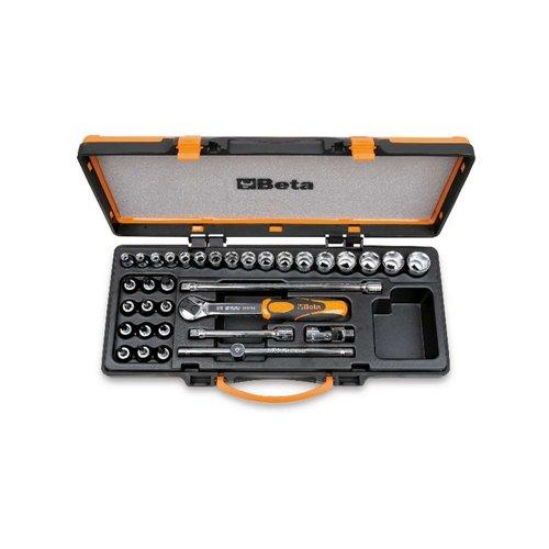 910B/C29 17 dugókulcs 12 csavarhúzó-dugókulcs és 5 tartozék fémdobozban 