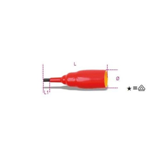 BETA 920MQ/PE4 1/2'' IMBUSZ-DUGÓKULCS, SZIGETELT, 4 MM