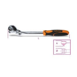 920/56A 1/2”-os csuklós irányváltós racsni, 72 fogú, krómozott 920/56A 1/2”-os csuklós irányváltós racsni, 72 fogú, krómozott