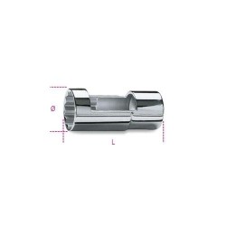 960A 27 1/2”-os nyitott dízel porlasztócsúcs kiszedő dugókulcs, krómozott, tizenkétszögű 960A 27 1/2”-os nyitott dízel porlasztócsúcs kiszedő dugókulcs, krómozott, tizenkétszögű