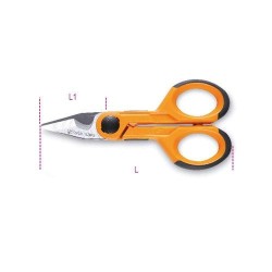 BETA 1128FX Műszerész olló, egyenes rozsdamentes acél él, mikrofogazattal, kábelvágó és krimpelő kábelsarukhoz és csövekhez