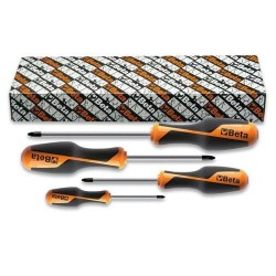 Beta 1262/S4 csavarhúzókészlet 4 méretű Phillips®-fejjel, ergonomikus markolattal Beta 1262/S4 csavarhúzókészlet 4 méretű Phillips®-fejjel, ergonomikus markolattal