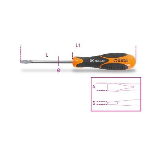 1290INOX 6,5X150 Csavarhúzó hasítottfejű csavarokhoz, nemesacél