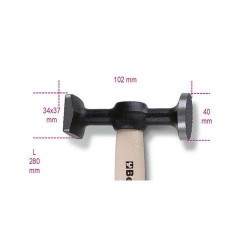 1357Z/45 Karosszériakalapács lapos, kerek rovátkás és sima négyszög fejjel, fanyéllel 1357Z/45 Karosszériakalapács lapos, kerek rovátkás és sima négyszög fejjel, fanyéllel